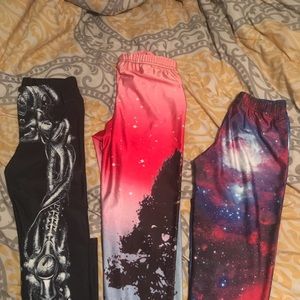 Four pair of leggings. From online legging store